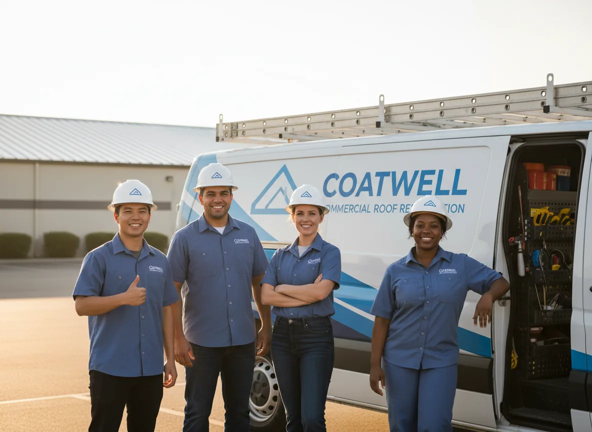 Commercial roof coating company in Columbus City, IA